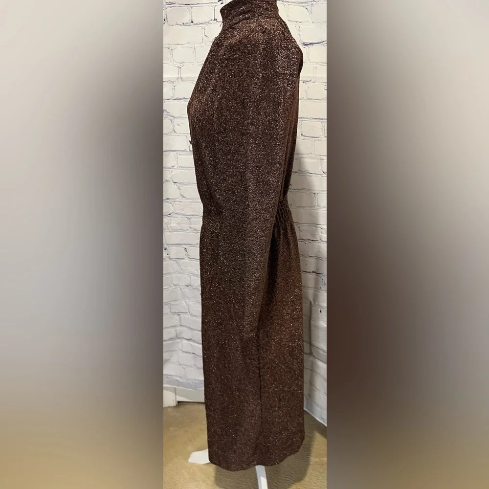 Ryegrass Long Sleeve Mock Neck Knit Dress Black SZ medium - Picture 6 of 10